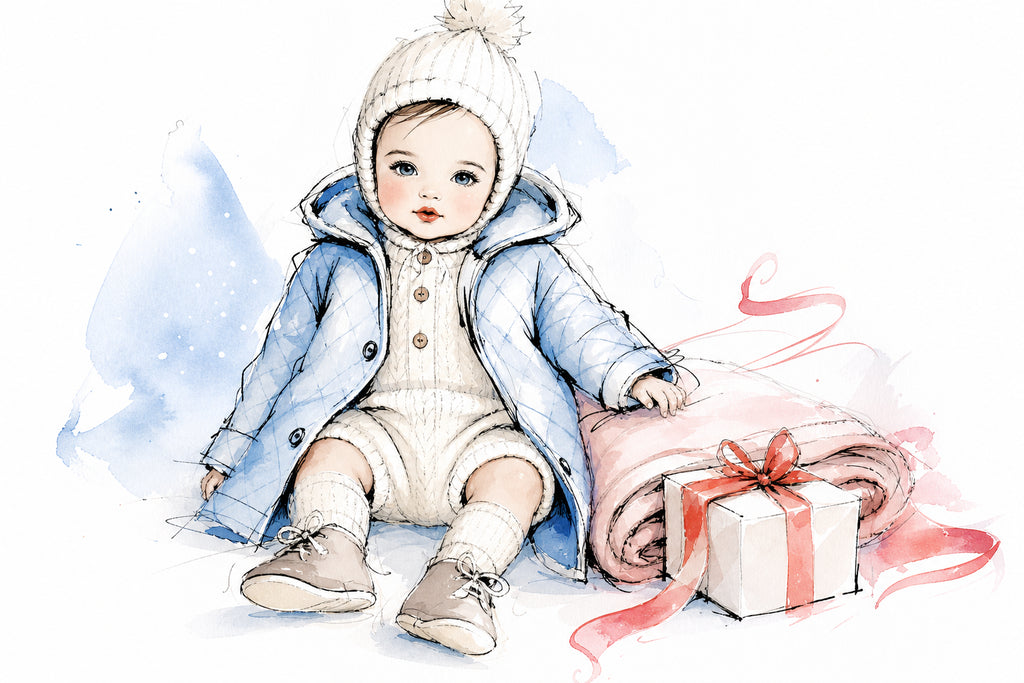 Regali neonato Natale firmati: tutine, body, cappellino e copertina per il guardaroba 0-12 mesi del primo inverno