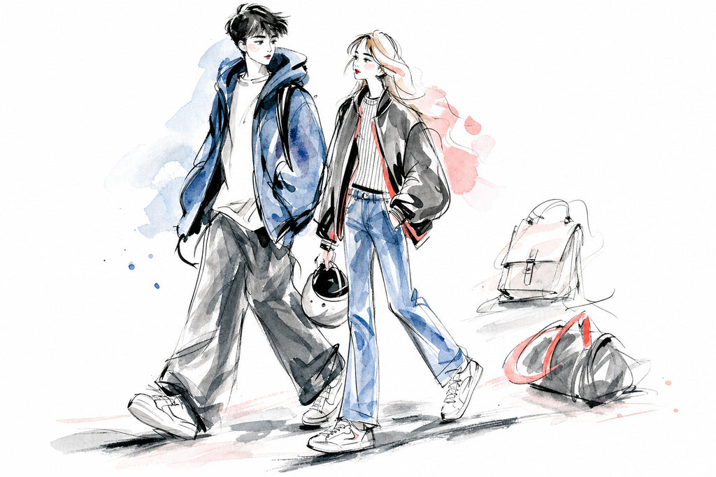 Designer teen clothing: a boy wearing a sweatshirt for everyday use