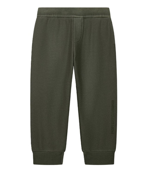 Armani green trousers — front view
