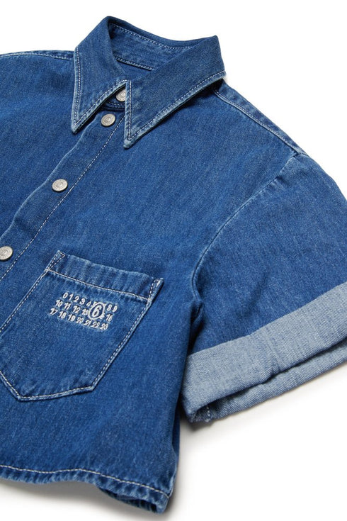 Maison margiela camicie blu - dettaglio 6