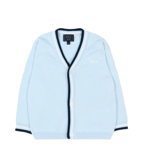 Fay maglie aperte celeste - vista frontale