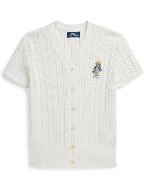 Polo ralph lauren maglie aperte bianco - dettaglio 4