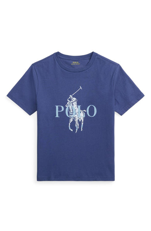 Polo ralph lauren t-shirt blu - vista frontale