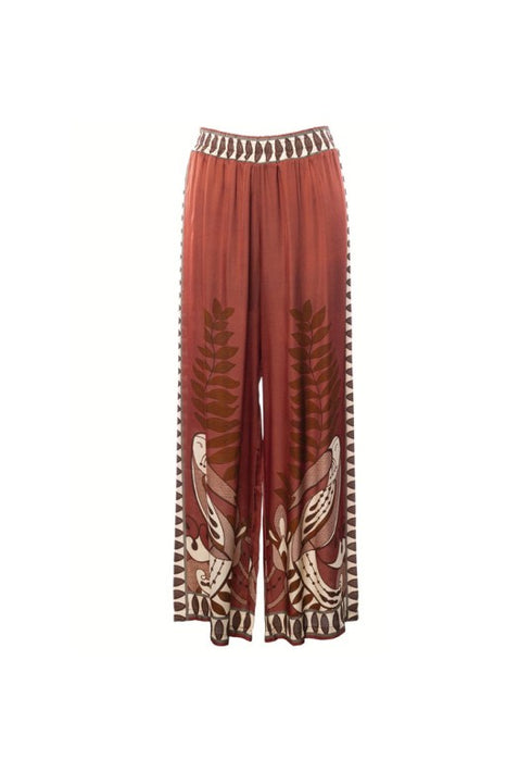 pantalone-stampa-etnica-anonyme - MARRONE - dettaglio