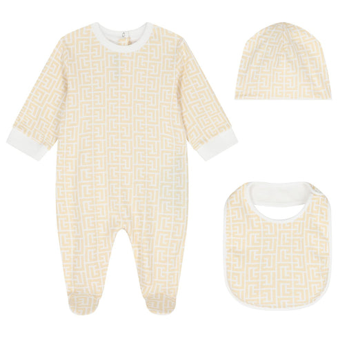 tutina-stampa-all-over-balmain - BEIGE - vista posteriore