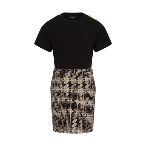 abito-logo-monogramma-balmain - NERO - dettaglio