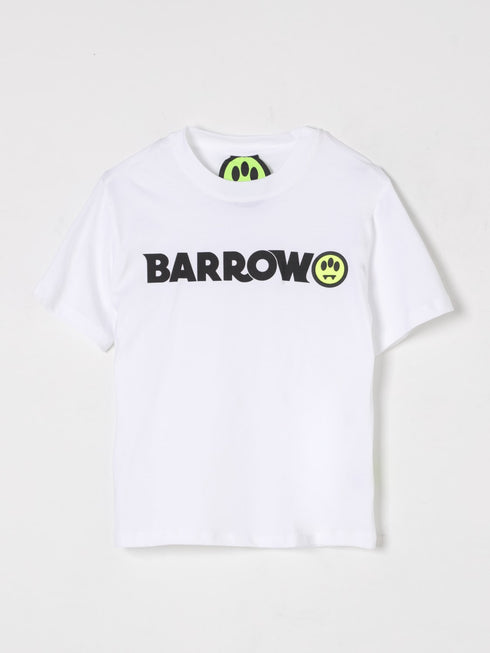 Barrow t-shirt bianco - dettaglio ricamo fronte