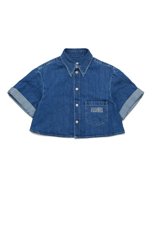 Maison margiela camicie blu - dettaglio 5