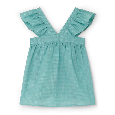 Bonpoint blusa azzurro - vista laterale