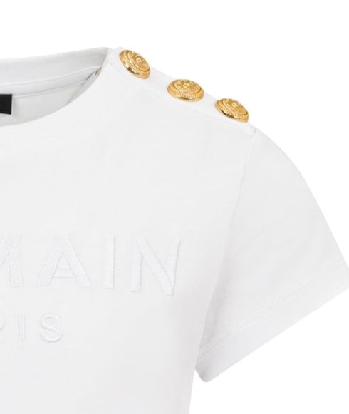 Balmain t-shirt bianco - dettaglio
