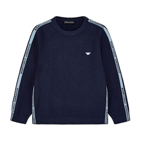 Armani blue sweatshirt — front view