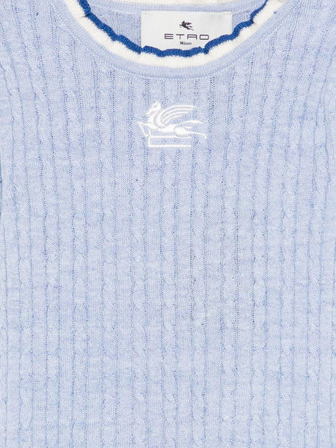 t-shirt-logo-pegaso-etro-3 - CELESTE - dettaglio
