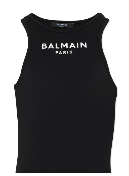 abito-con-logo-balmain - NERO - vista laterale