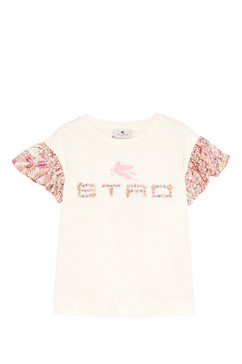 Etro t-shirt avorio - dettaglio