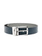 Armani blue belts and braces — detail
