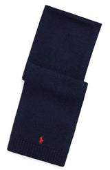 Polo Ralph Lauren blue scarf — front view